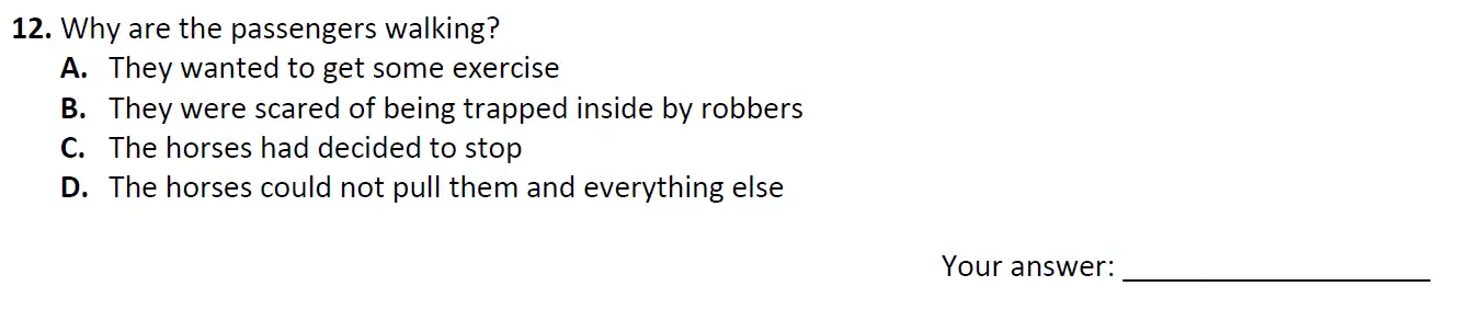 Question 12 - City of London School 11 Plus English Entrance Exam Paper 2018