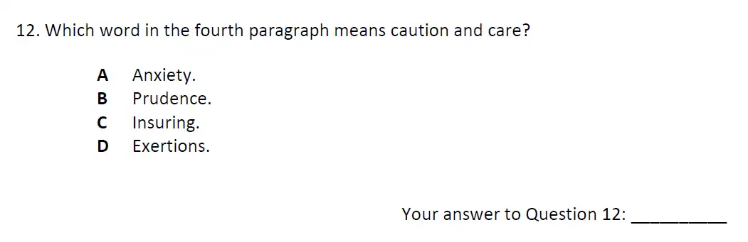 Question 12 - City of London School 11 Plus English Entrance Exam Paper