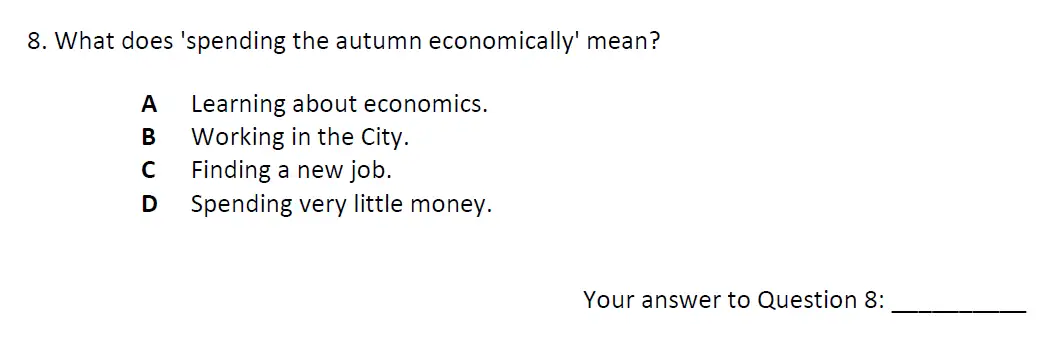 Question 08 - City of London School 11 Plus English Entrance Exam Paper