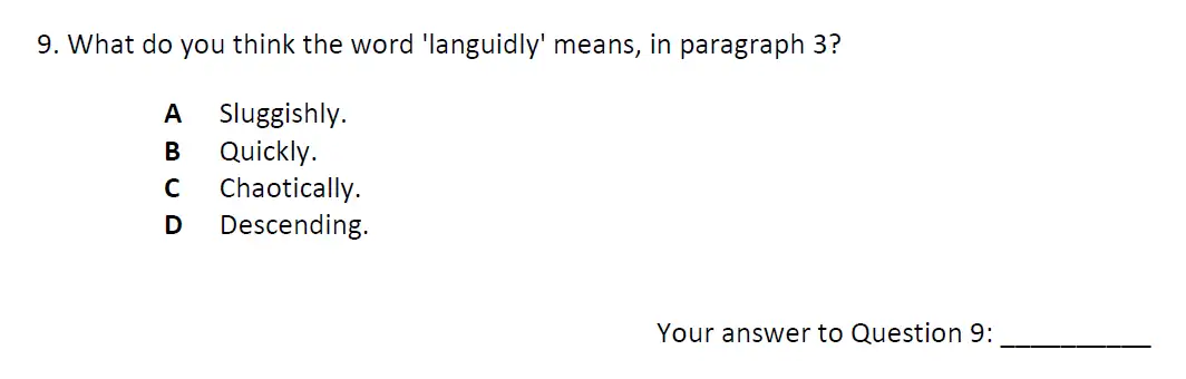 Question 09 - City of London School 11 Plus English Entrance Exam Paper
