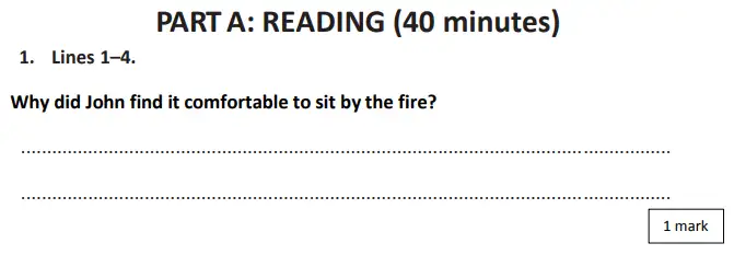 Question 01 - City of London School for Girls Year 7 Entrance Examination English Sample Paper