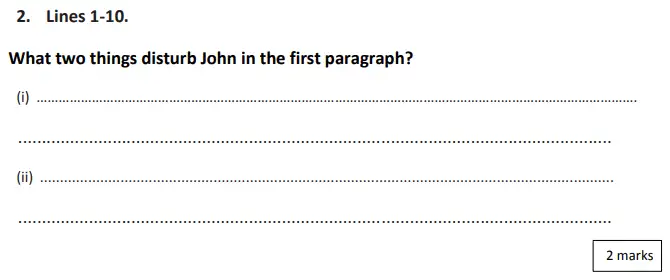 Question 02 - City of London School for Girls Year 7 Entrance Examination English Sample Paper