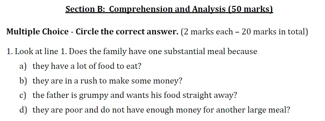 Question 13 - Colfe's School  – 11+ Entrance Exam Sample Paper – 2018