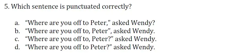 Question 05 - Colfe's School – 11+ Entrance Exam Sample Paper – 2022
