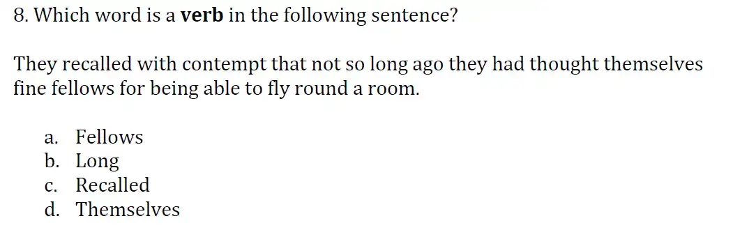 Question 08 - Colfe's School – 11+ Entrance Exam Sample Paper – 2022