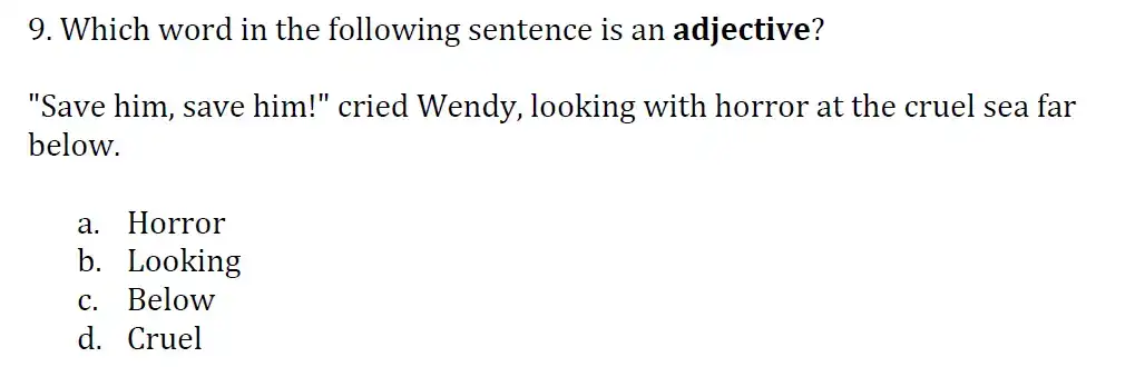 Question 09 - Colfe's School – 11+ Entrance Exam Sample Paper – 2022