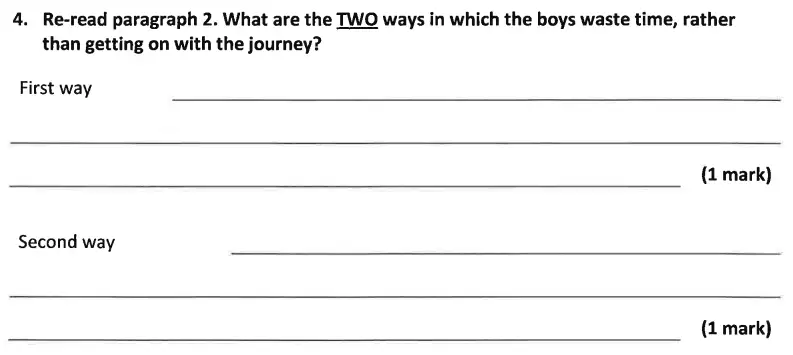 Question 04 - Dulwich College 11 Plus English Specimen Paper – A