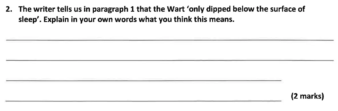 Question 02 - Dulwich College 11 Plus English Specimen Paper - B