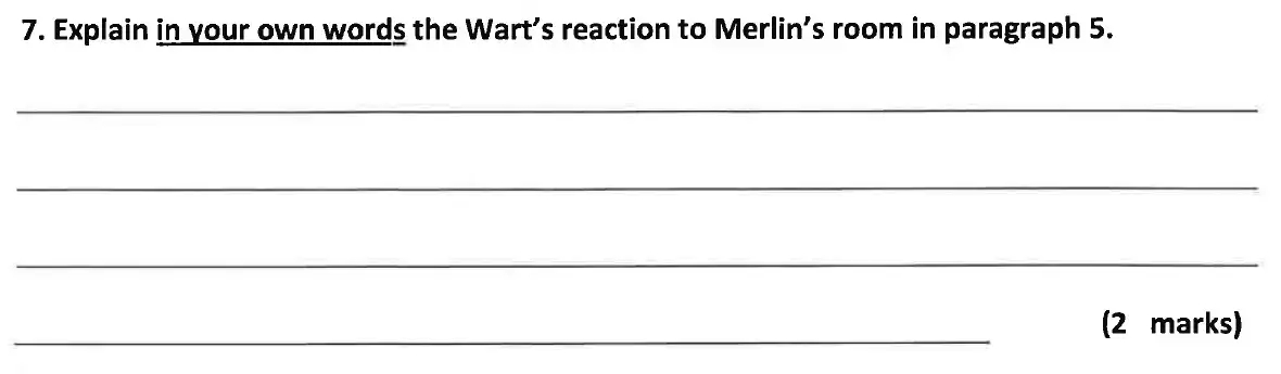 Question 08 - Dulwich College 11 Plus English Specimen Paper - B