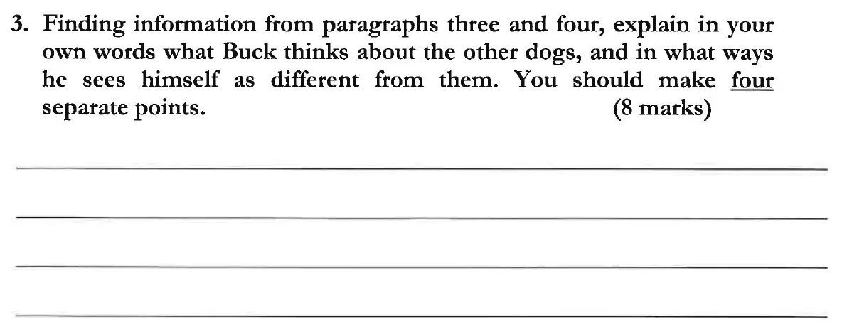 Question 04 - Dulwich College 11 Plus English Specimen Paper - C