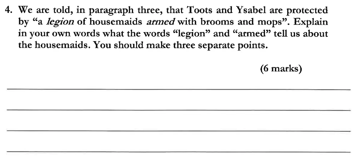 Question 05 - Dulwich College 11 Plus English Specimen Paper - C