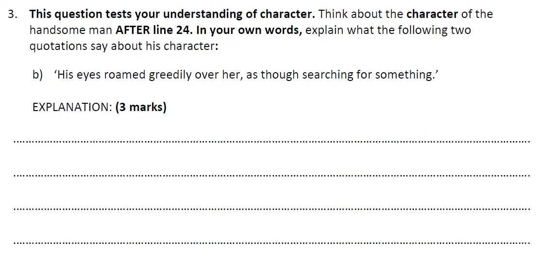 Question 11 - Dulwich College – 11+ English Specimen Paper D – 2022
