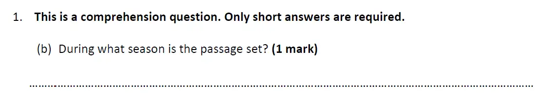 Question 02 - Dulwich College – 11+ English Specimen Paper D – 2022