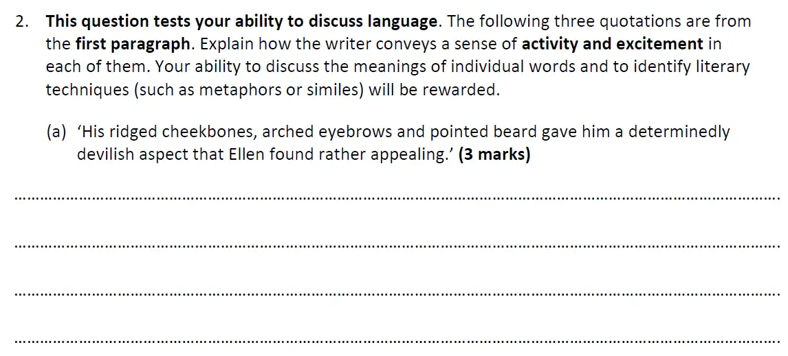 Question 06 - Dulwich College – 11+ English Specimen Paper D – 2022