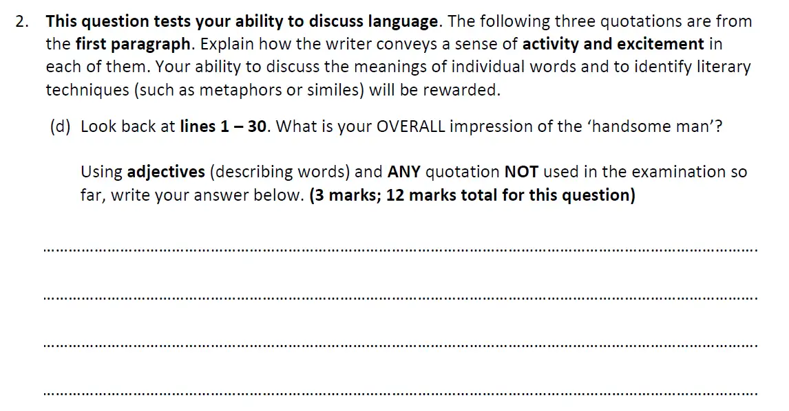 Question 09 - Dulwich College – 11+ English Specimen Paper D – 2022