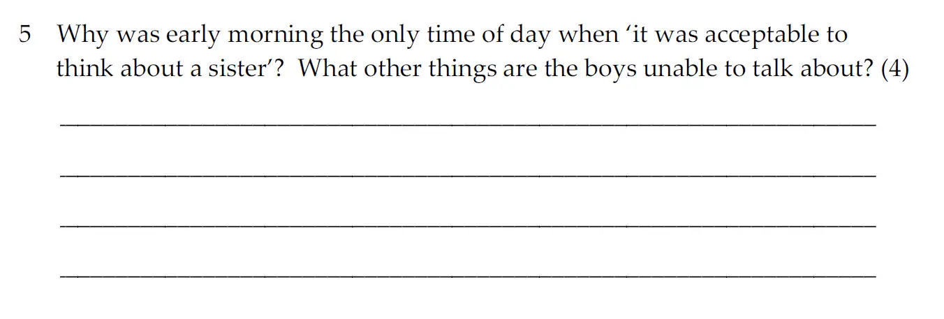 Question 05 - Dulwich College 11 Plus English Specimen Paper - E