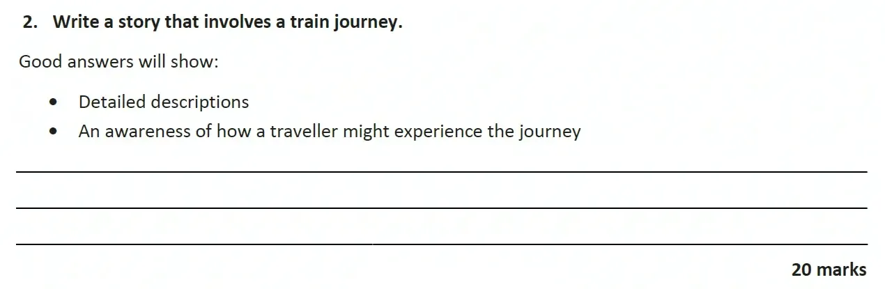 Writing task 02 - Eltham College – 11 Plus Exam English Past Paper – 2024