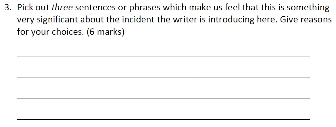 Question 03 - Eltham College – 11+ English Sample Paper – 2017