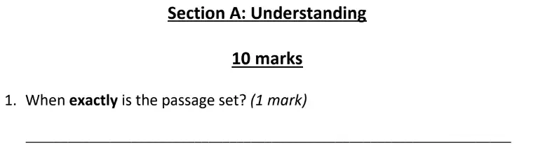 Question Question-01 - Eltham College - 11 Plus English Sample Paper - 2019