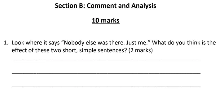 Question 01 - Eltham College - 11 Plus English Sample Paper - 2019