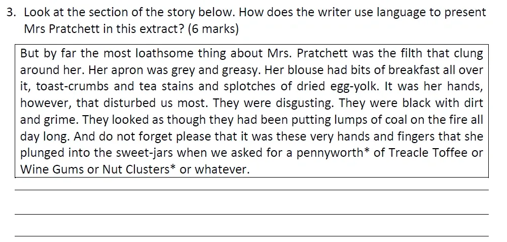 Question 03 - Eltham College – 11+ English Entrance Examination – 2020