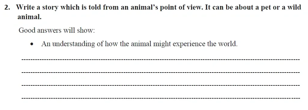 Writing task 02 - Eltham College – 11+ English Entrance Examination – 2026