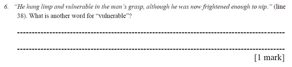 Question 06 - Eltham College – 11+ English Entrance Examination – 2026