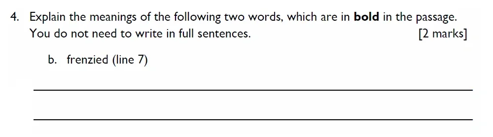 Question 4(b) - Emanuel School – 11+ English Sample Paper – 2026