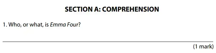 Question 01 - Emanuel School 11 Plus English Sample Paper 1