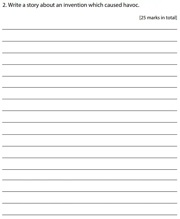 Writing task 02 - Emanuel School 11 Plus English Sample Paper 1