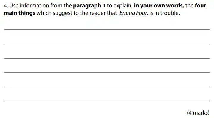 Question 04 - Emanuel School 11 Plus English Sample Paper 1