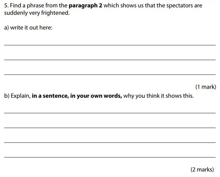 Question 05 - Emanuel School 11 Plus English Sample Paper 1