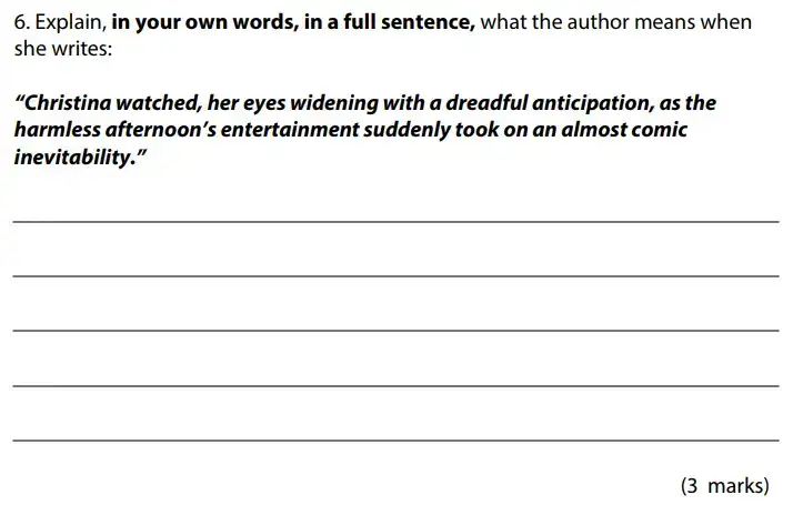 Question 06 - Emanuel School 11 Plus English Sample Paper 1