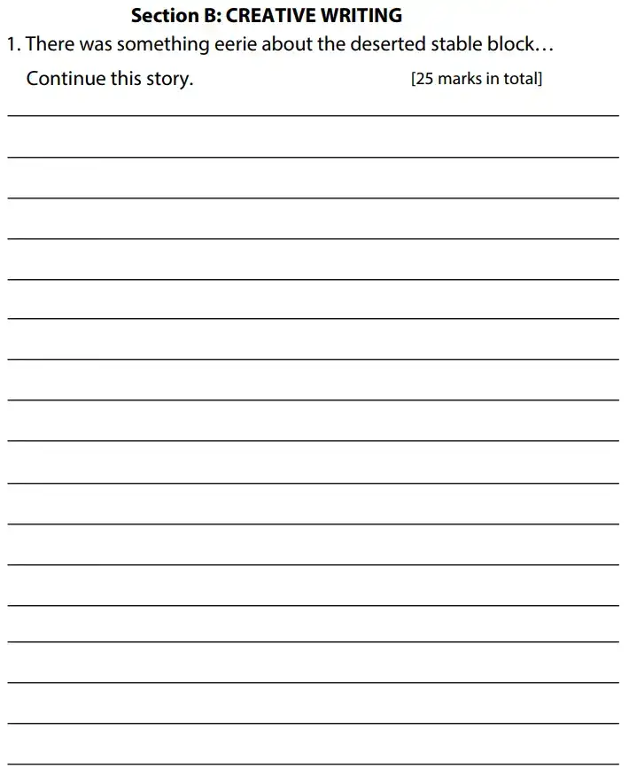 Writing task 01 - Emanuel School 11 Plus English Sample Paper 1