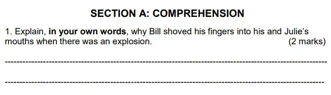 Question 01 - Emanuel School – 11+ English Sample Paper 2 – 2022