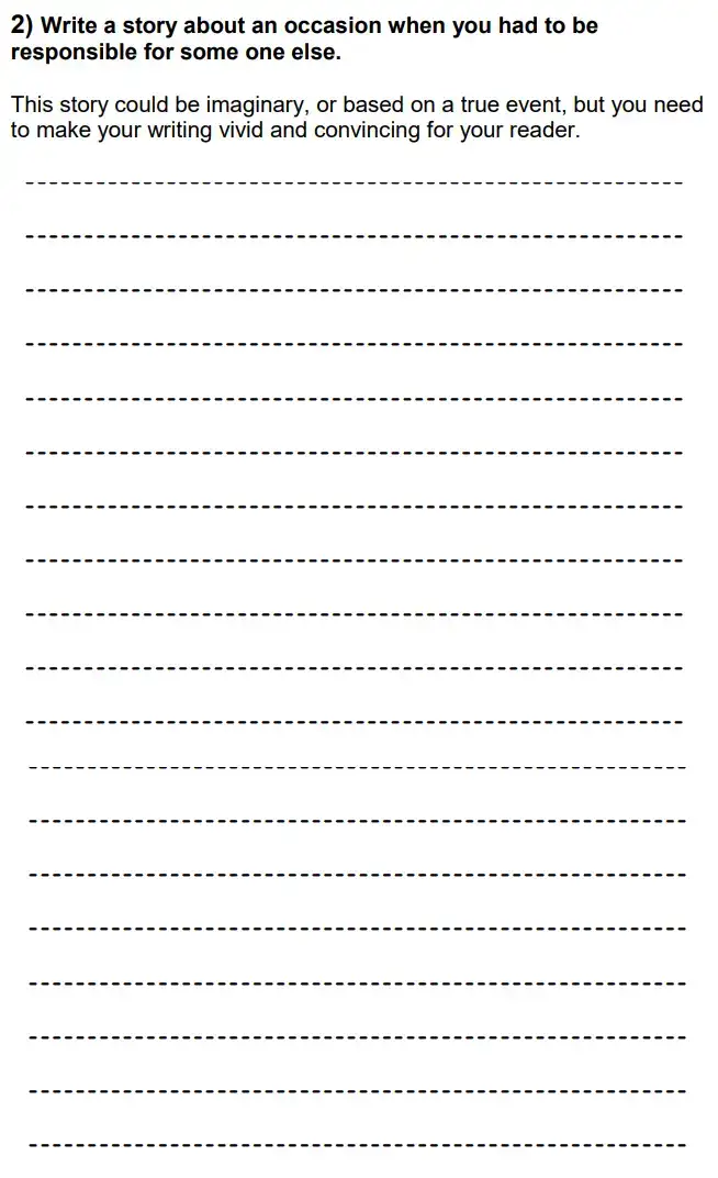 Writing task 02 - Emanuel School – 11+ English Sample Paper 2 – 2022