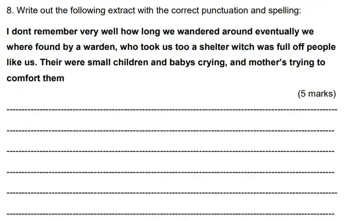 Question 08 - Emanuel School – 11+ English Sample Paper 2 – 2022