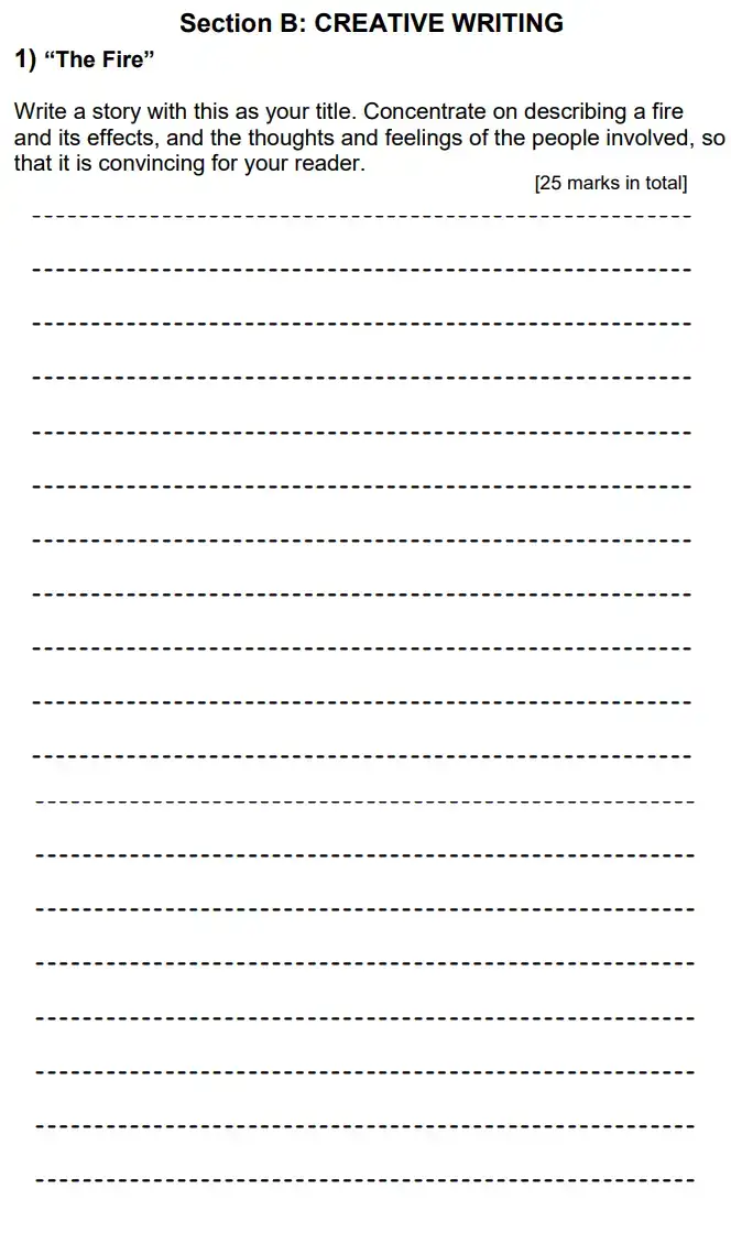 Writing task 01 - Emanuel School – 11+ English Sample Paper 2 – 2022