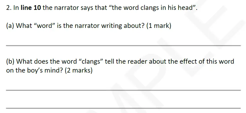 Question 02 - Forest School – 11+ English Entrance Exam Paper – 2016