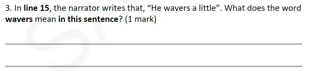Question 03 - Forest School – 11+ English Entrance Exam Paper – 2016