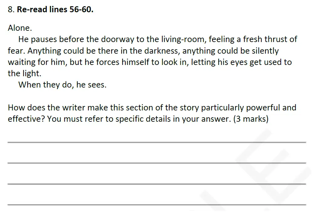 Question 08 - Forest School – 11+ English Entrance Exam Paper – 2016