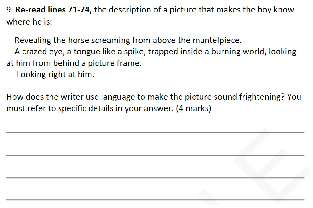 Question 09 - Forest School – 11+ English Entrance Exam Paper – 2016
