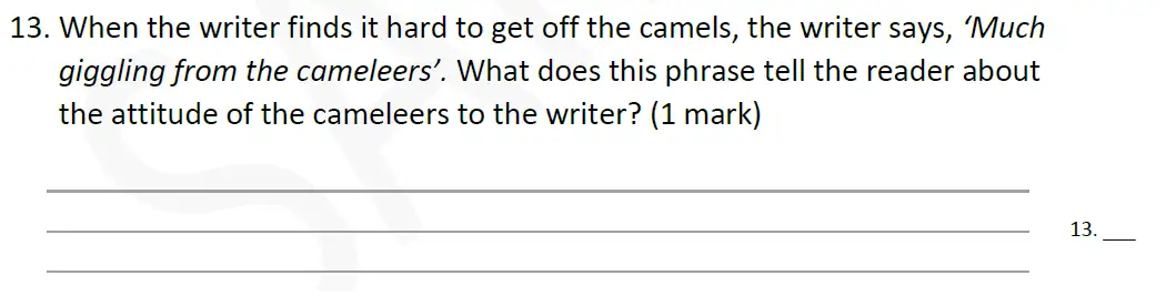 Question 14 - Forest School - 11 Plus English Sample Paper 1 - 2020