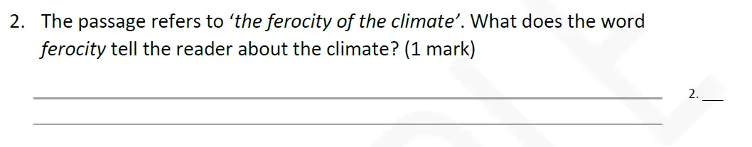 Question 03 - Forest School - 11 Plus English Sample Paper 1 - 2020