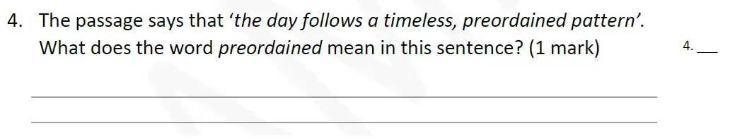 Question 05 - Forest School - 11 Plus English Sample Paper 1 - 2020