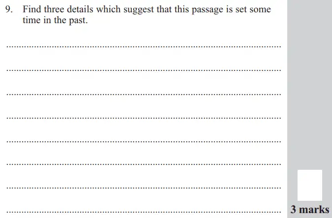 Question 09 - 11 Plus English Paper Group 1 - 2015