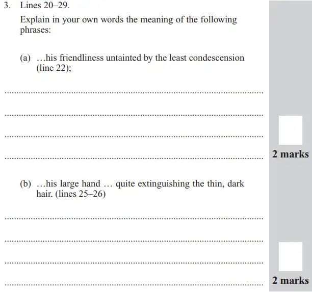 Question 03 - Group 1 – 11+ English Paper – 2016