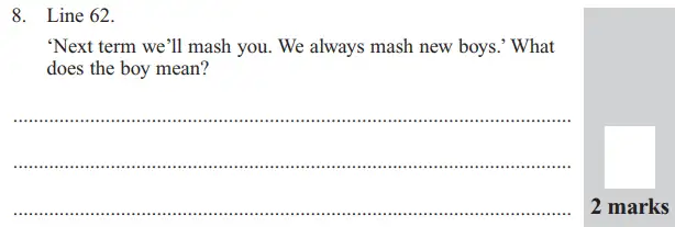Question 08 - Group 1 – 11+ English Paper – 2016