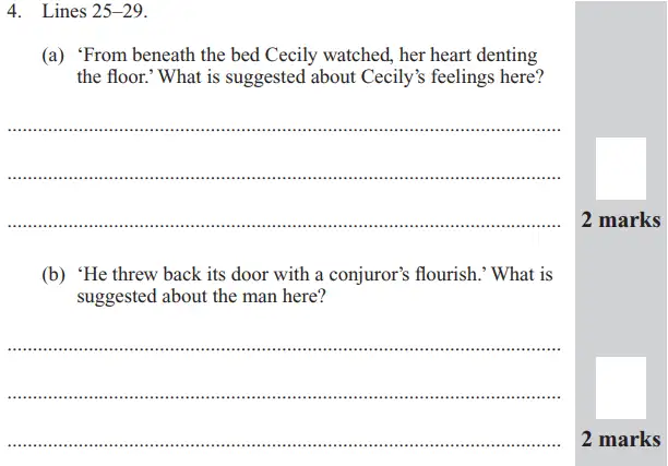 Question 04 - 11 Plus English Paper Group 1 - 2017