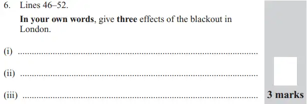 Question 06 - 11 Plus English Paper Group 1 - 2017